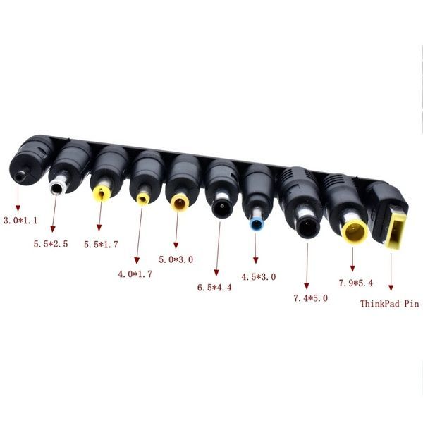 Кабель живлення для ноутбука та роутера + 10 перехідників, 65W, USB Type-C - DC / Зарядний кабель для модему 234573580 фото