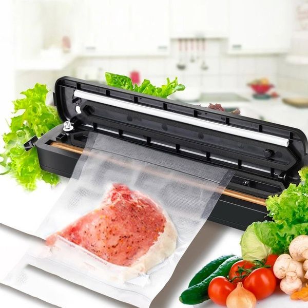 Кухонный вакуумный упаковщик продуктов питания Vacuum Sealer, Черный / Вакууматор 23456246501 фото