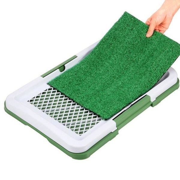 Лоток з імітацією трави (46х33х6 см) для собак Puppy Potty Pad / Відкритий трирівневий туалет для тварин 234564860 фото