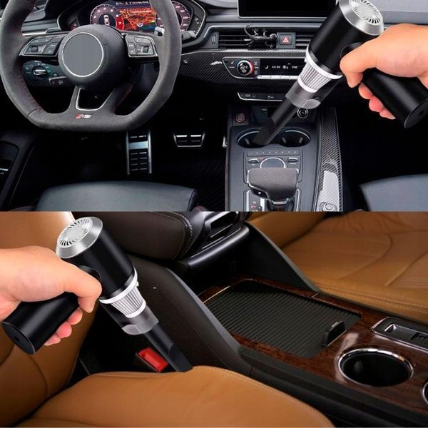 Автомобильный пылесос 120 Вт+ 2 насадки, Vacuum cleaner, Черный / Ручной аккумуляторный пылесос для авто 23456120201 фото