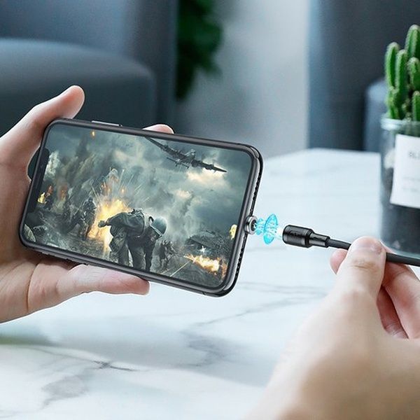 Магнитный кабель USB-Lightning 1м 2.4А X52 / Зарядный шнур для смартфона / Зарядный кабель 234581839 фото